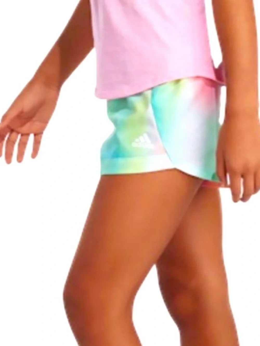 Girls' Pastel Tie-Dye Satin Shorts